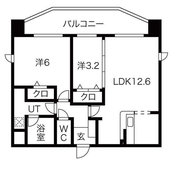 1005 2LDKの間取り図