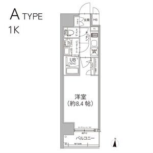 A 1Kの間取り図