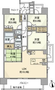 C2 4LDKの間取り図