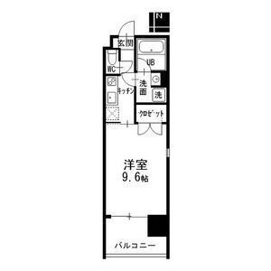 A 1Kの間取り図