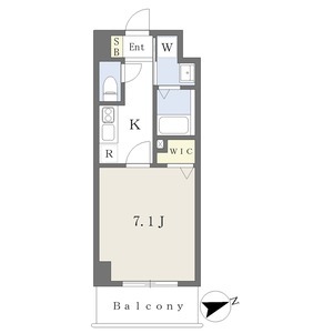 B 1Kの間取り図