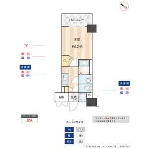 Ⅲ 1Kの間取り図