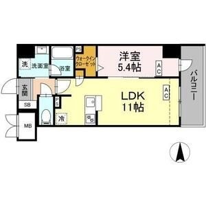 1LDKの間取り図