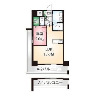 0701 1LDKの間取り図