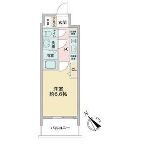 H 1Kの間取り図