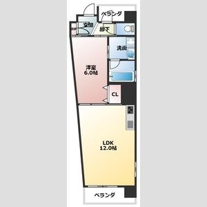 00301 1LDKの間取り図