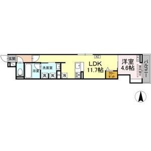 A2 1LDKの間取り図