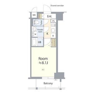 A 1Kの間取り図