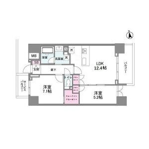 0403 2LDKの間取り図