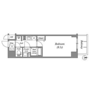 A 1Kの間取り図