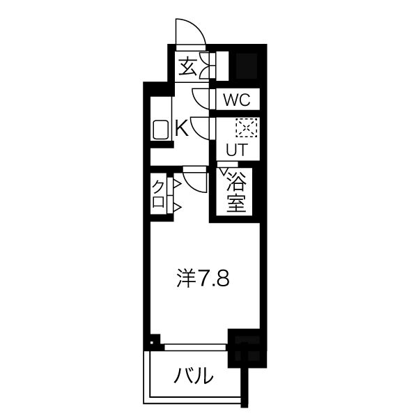 C 1Kの間取り図