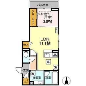 B1 1LDKの間取り図