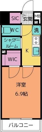 H 1Kの間取り図