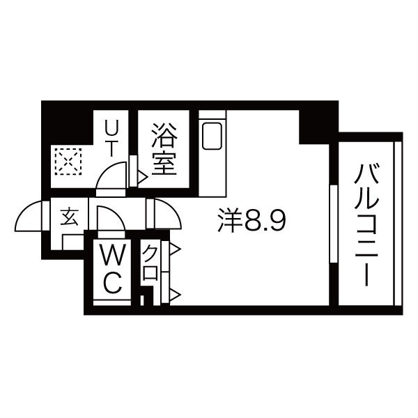 A 1Rの間取り図