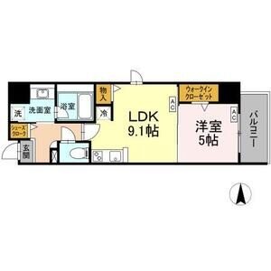 A 1LDKの間取り図