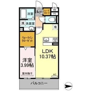 303 1LDKの間取り図
