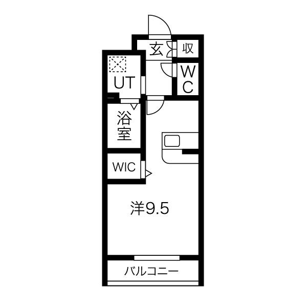 C 1Rの間取り図