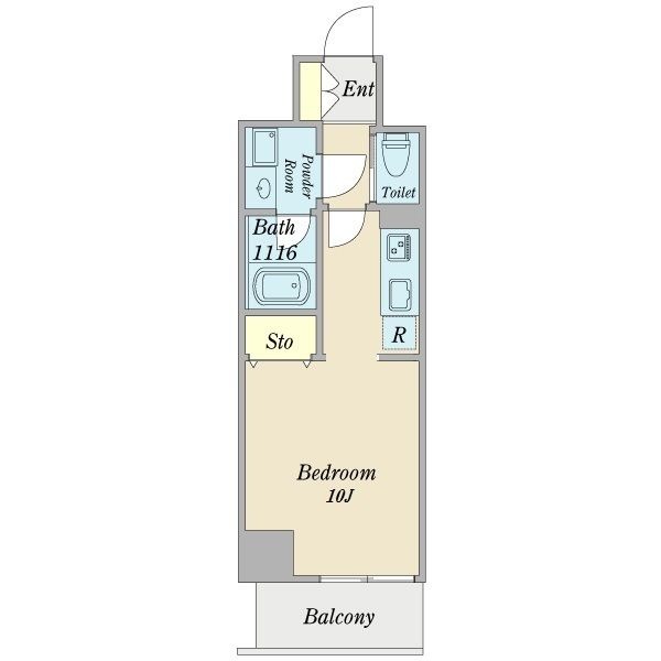 B 1Rの間取り図