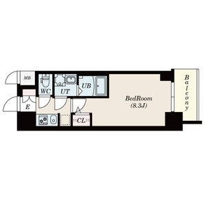 A2 1Kの間取り図