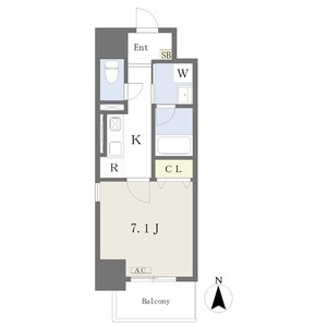 A 1Kの間取り図