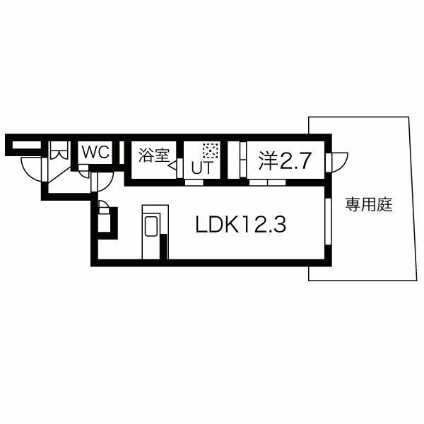 A1 1LDKの間取り図