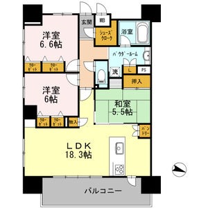 3LDKの間取り図