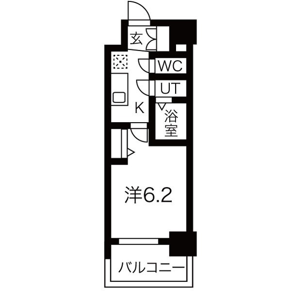 B 1Kの間取り図