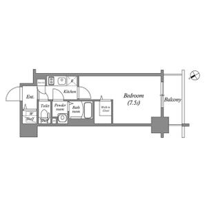 B2 1Kの間取り図