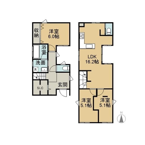 A 3LDKの間取り図