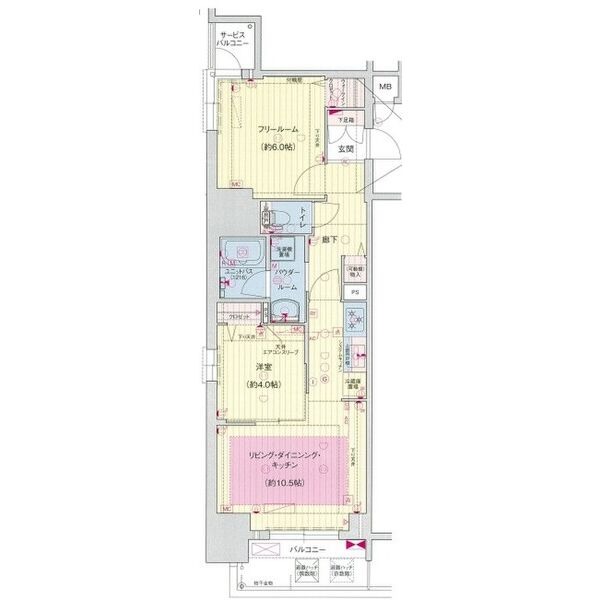 706 1LDKの間取り図