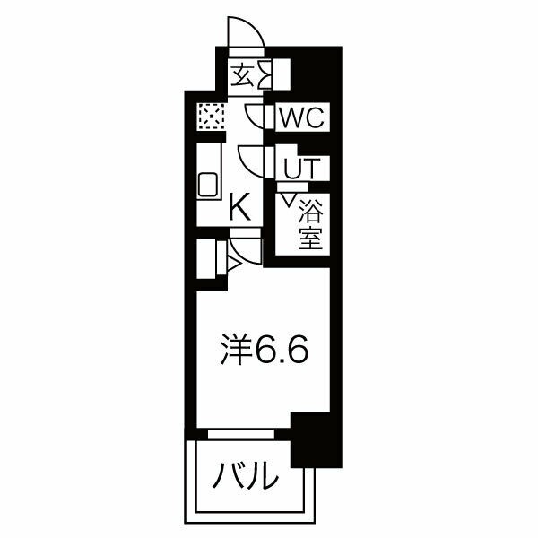 A1 1Kの間取り図