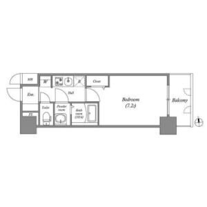 E 1Kの間取り図
