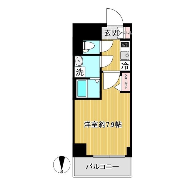 A 1Kの間取り図