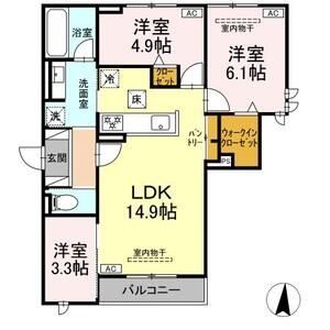 A1 3LDKの間取り図