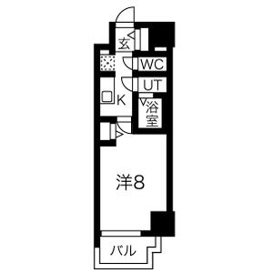 Ⅳ 1Kの間取り図