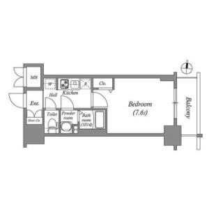 C 1Kの間取り図