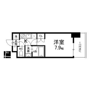D 1Kの間取り図
