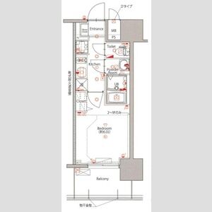 D 1Kの間取り図