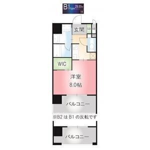 B1 1Kの間取り図