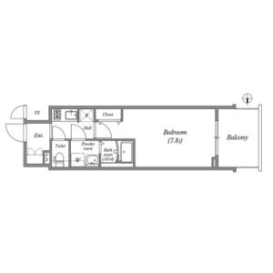 C 1Kの間取り図