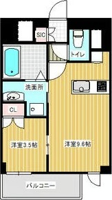 A 1LDKの間取り図