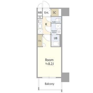B 1Kの間取り図