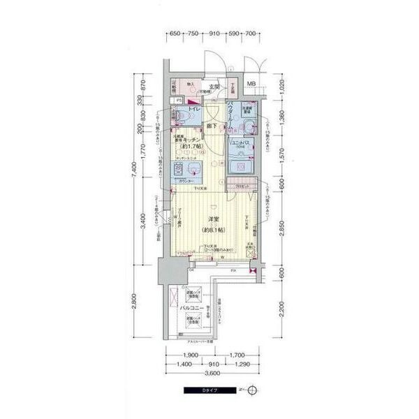 G 1Kの間取り図