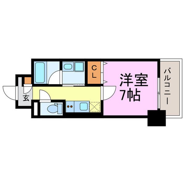B 1Kの間取り図
