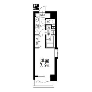 D 1Kの間取り図