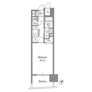 E 1Kの間取り図