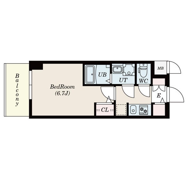 B 1Kの間取り図