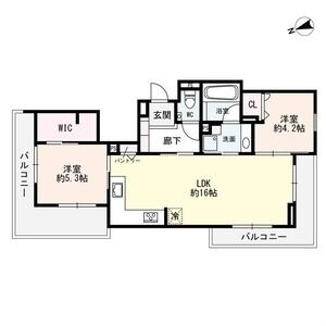 C3 2LDKの間取り図