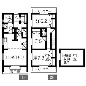 3LDKの間取り図