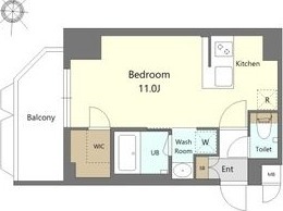 E 1Rの間取り図